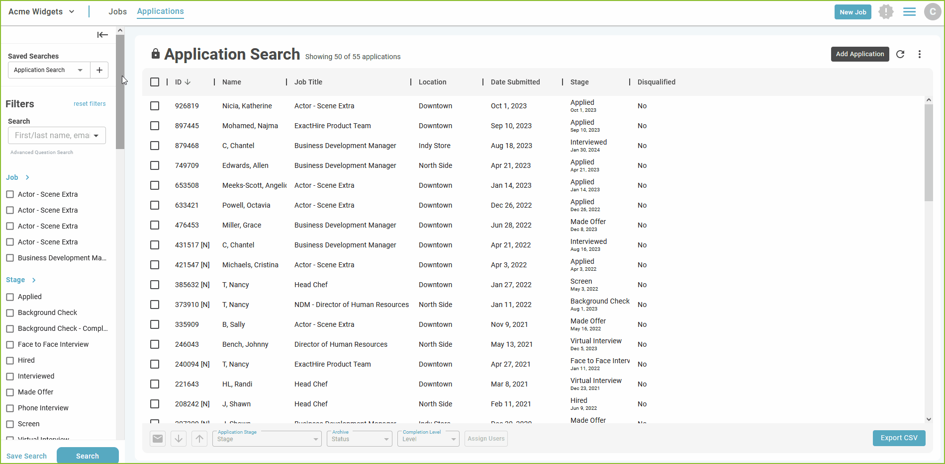 Working with Incomplete Applications